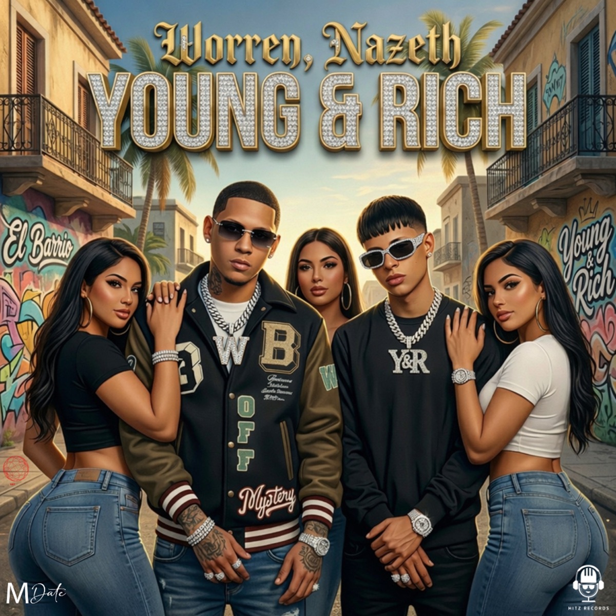 Young & Rich (feat. Music Date & Pty Audio) - Single by Worren, Nazeth & Hitz Records album cover