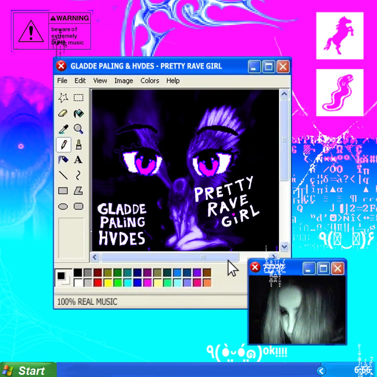 Pretty Rave Girl - Single by HVDES & gladde paling album cover