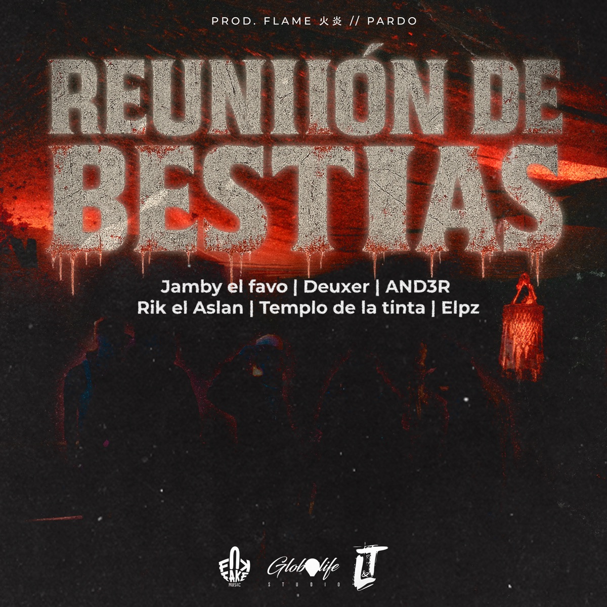 Reunión de Bestias (feat. Templo De La Tinta, RIK EL ASLAN, Elepz, Pardo, Flame 火炎 & El dootor) - Single by Jamby el Favo, Deuxer & AND3R album cover