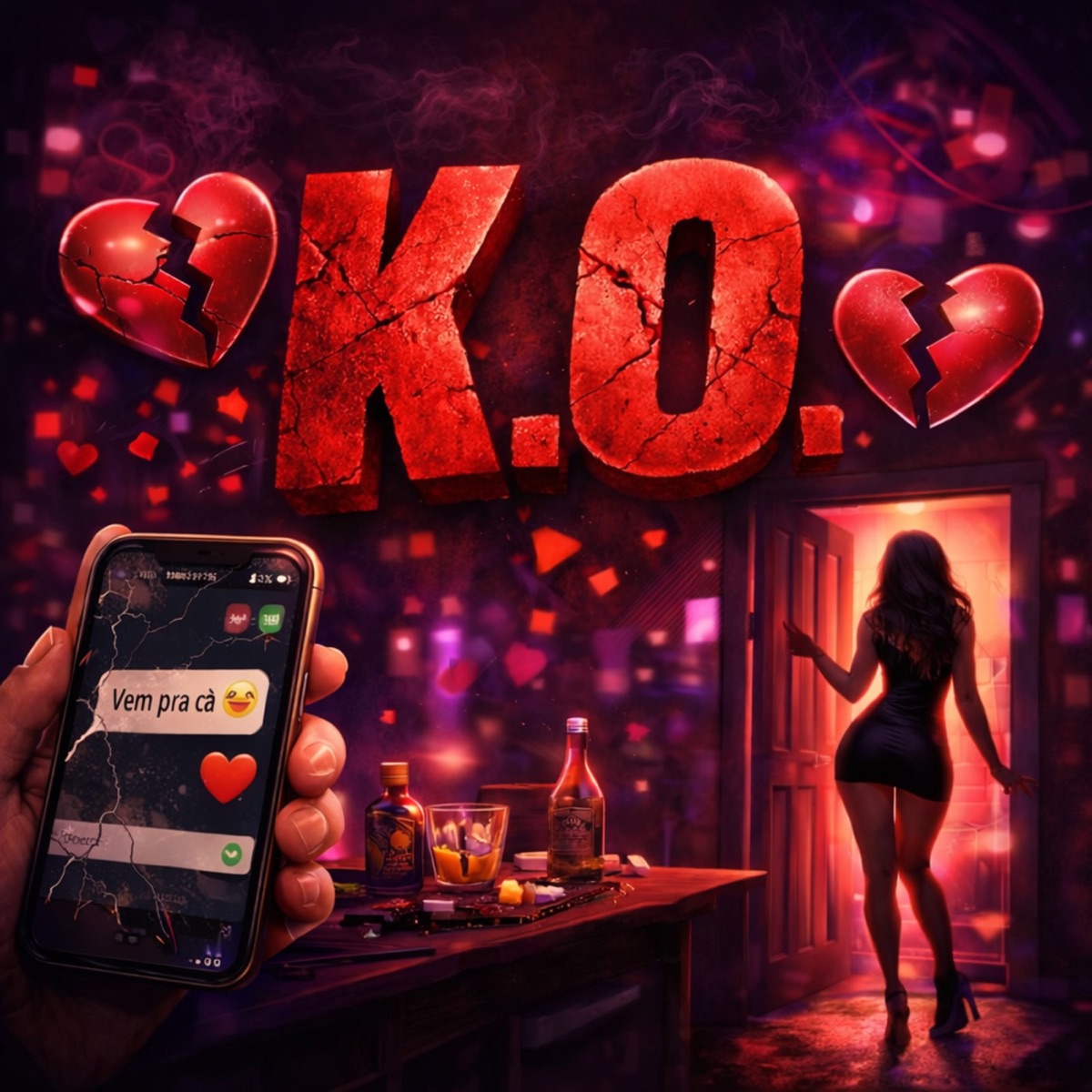 K.O (feat. Dj Victor SB) - Single by Mc GH, Mc LR & Mc RH album cover