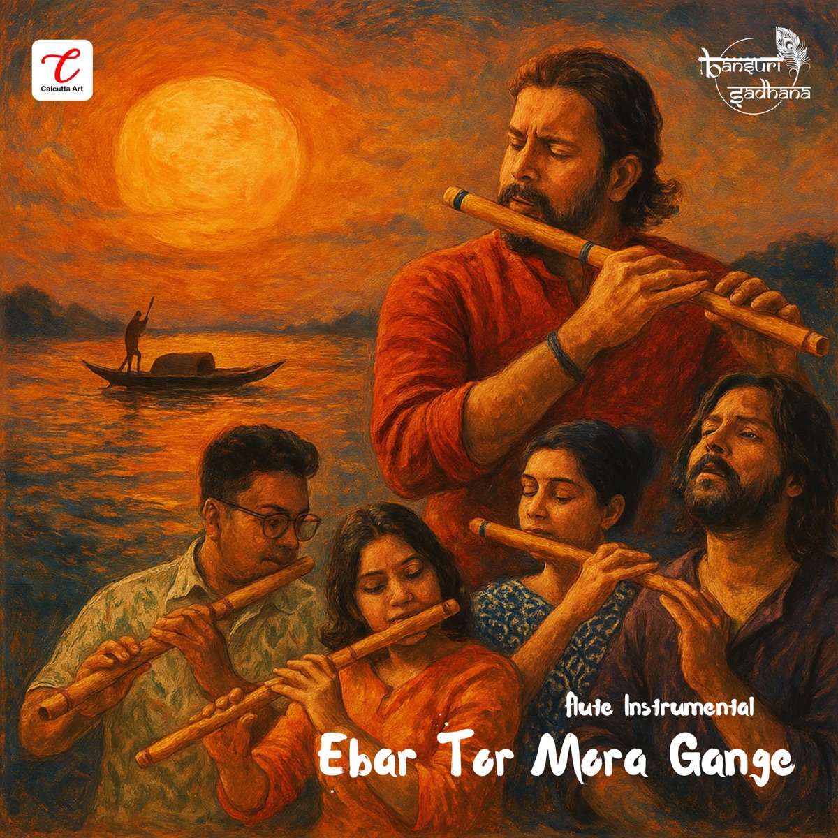 Ebar Tor Mora Gange - Single by Bipra Bala, Upasana Deb, Shreya Basu, Souvik Sarkar, Debarshi Halder, Debashis Barai & Rabindranath Tagore album cover