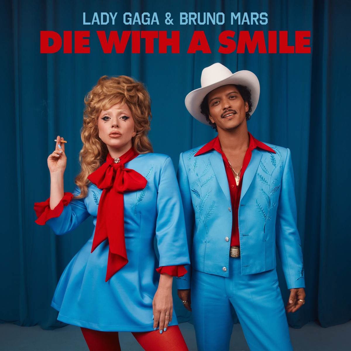 Die With A Smile - Single by Lady Gaga & Bruno Mars album cover