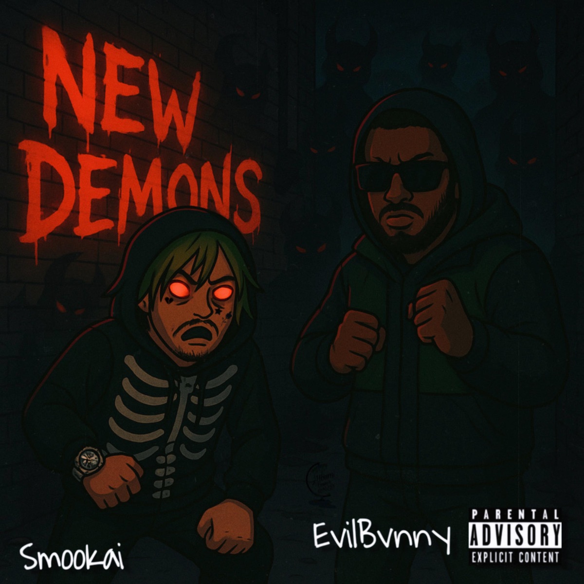 NEW DEMONS. (feat. EvilBvnny) - Single by SmooKai album cover