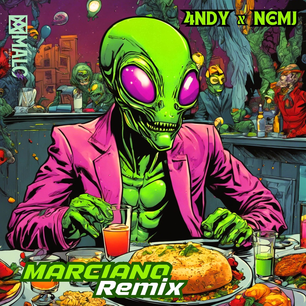 MARCIANO (Remix) - Single by 4NDY & NEMJ album cover