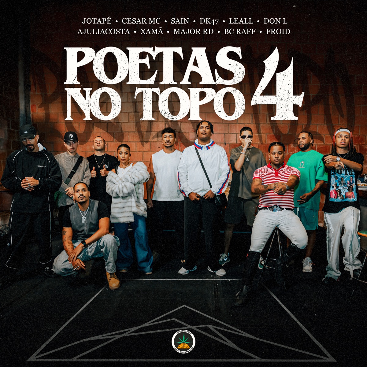 Poetas no Topo 4 - EP by Jotapê, Cesar MC, Sain, Dk 47, LEALL, Don L, AJULLIACOSTA, Major RD, Raffa Moreira, Froid & Xamã album cover
