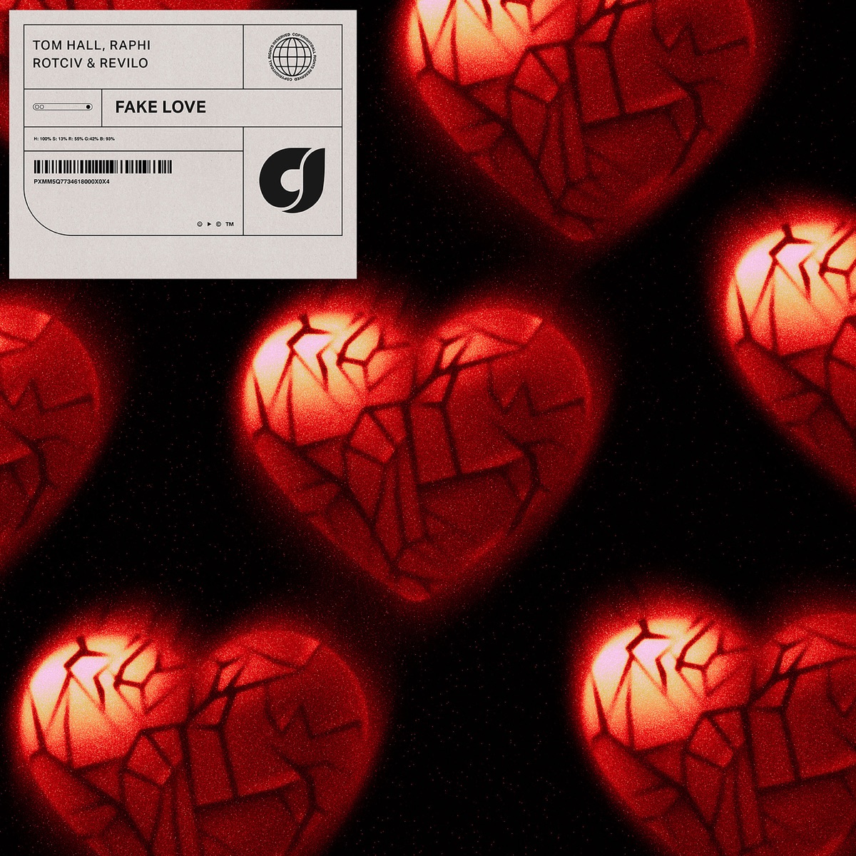 Fake Love (Extended Mix) - Single by Tom Hall, Raphi & Rotciv & Revilo album cover