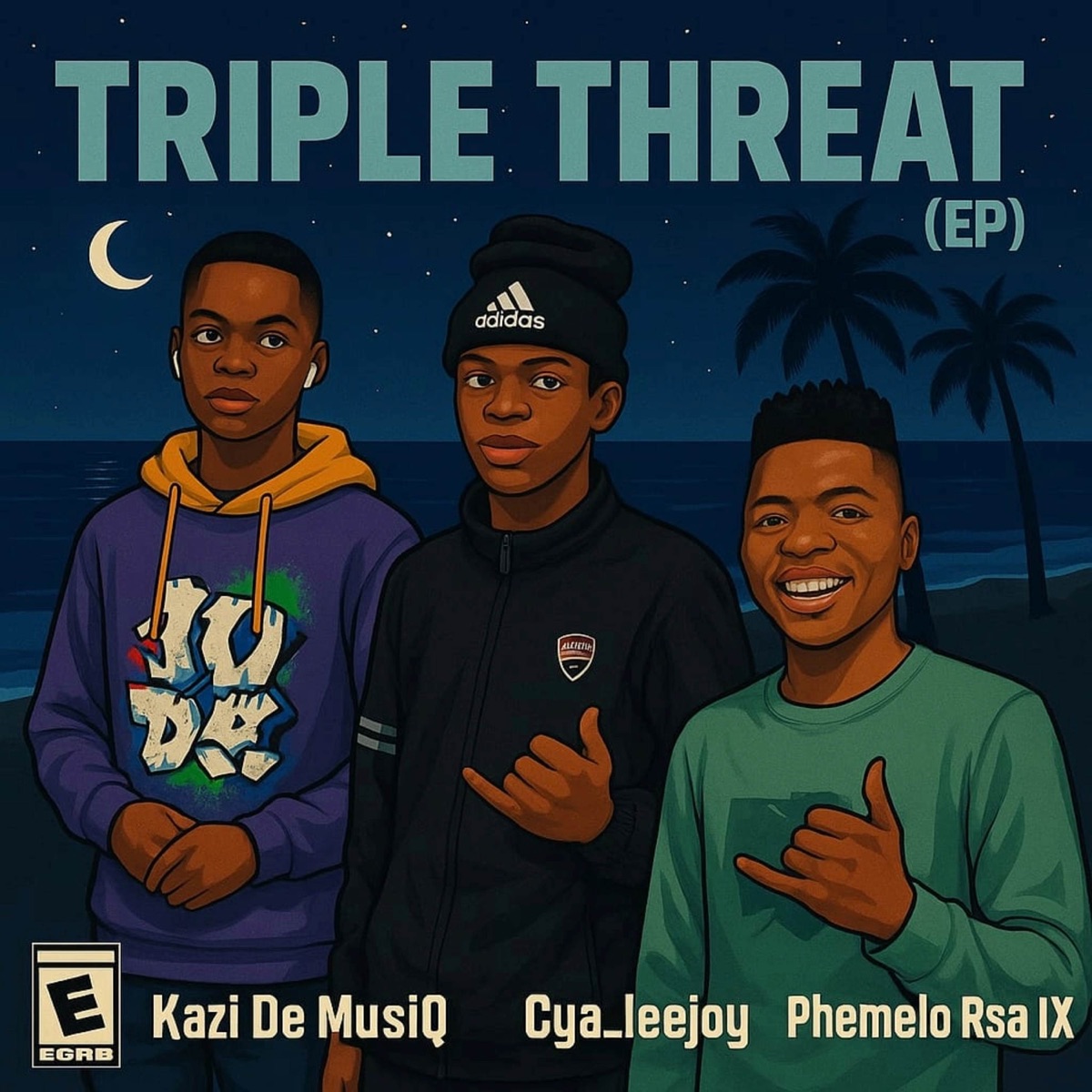 Triple Threat - EP by Cya Leejoy, Kazi De MusiQ & Phemelo Rsa IX album cover