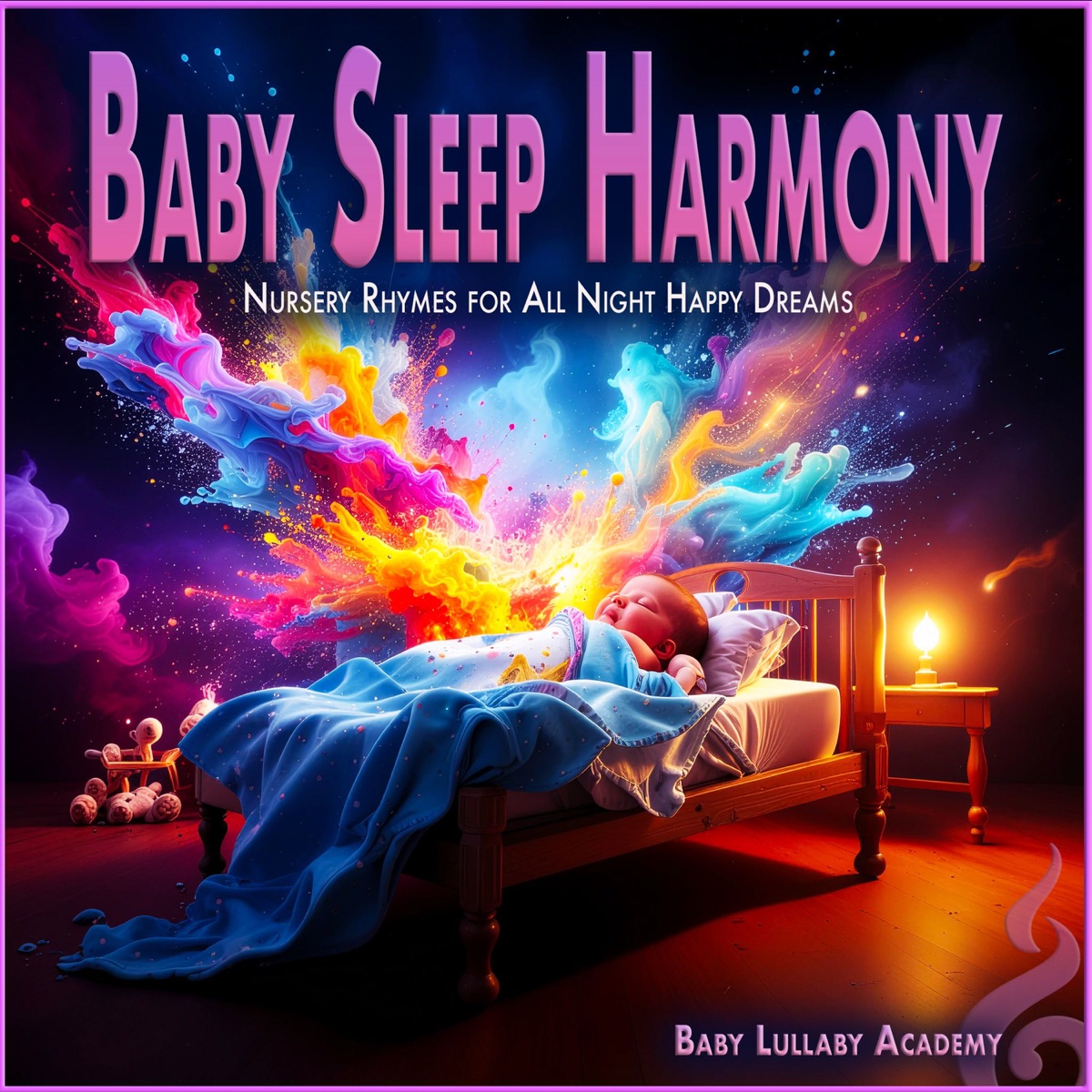 Baby Sleep Harmony: Nursery Rhymes for All Night Happy Dreams by Baby Lullaby Academy album cover artwork