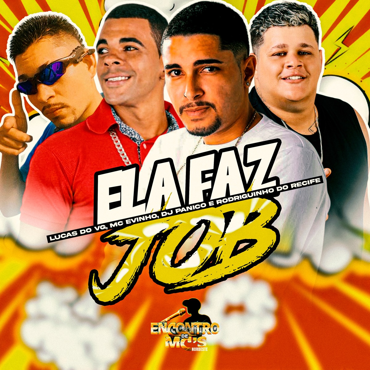 Ela Faz Job - Single by Lucas do VG, Mc Evinho, DJ PANICO & Rodriguinho do Recife album cover