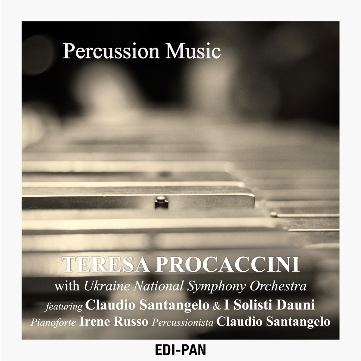 Teresa Procaccini: Percussion Music (feat. Irene Russo, I Solisti Dauni & Claudio Santangelo) by Teresa Procaccini, Ukraine National Symphony Orchestra & Nicola Giuliani album cover