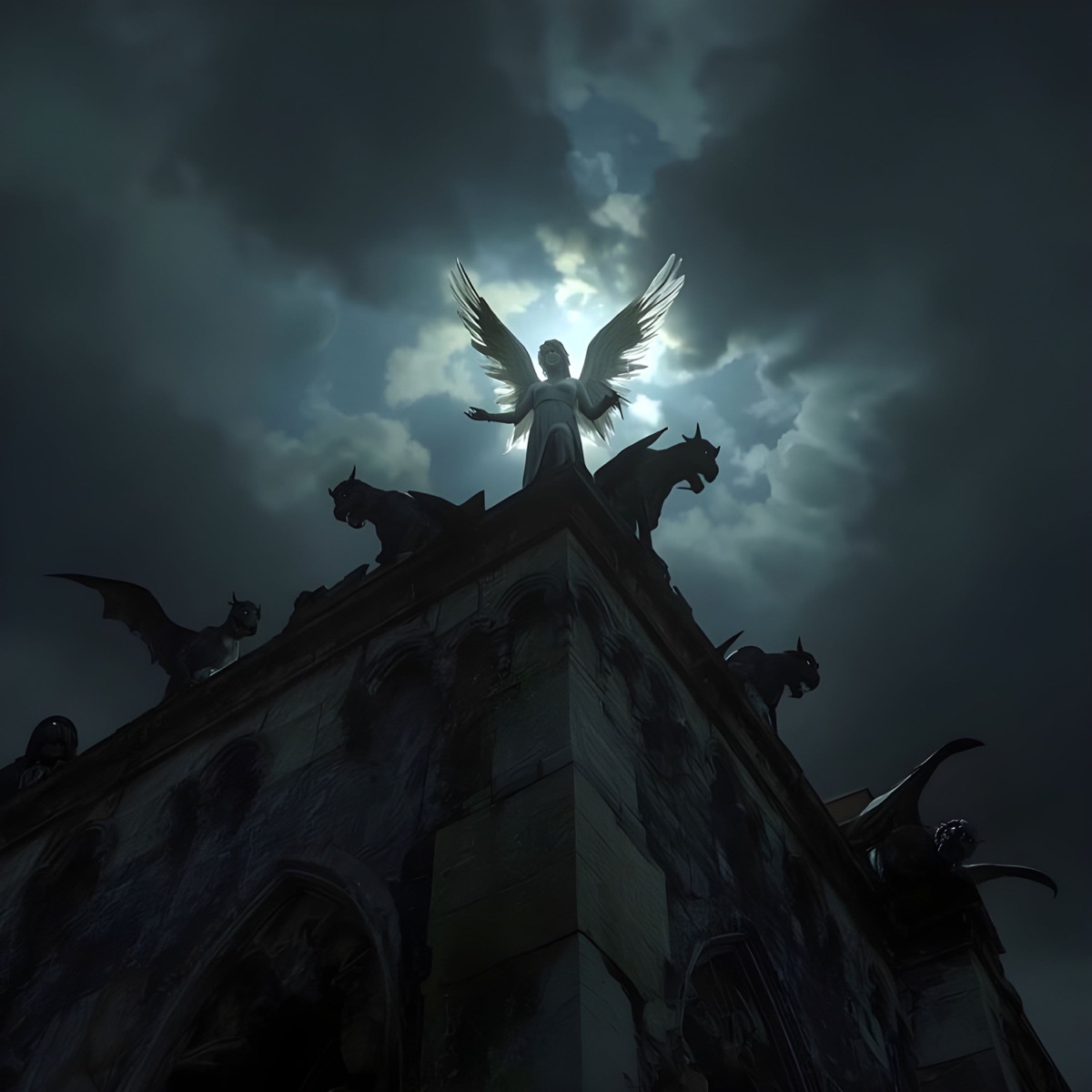 an angel whispers - Single by nightraze, spvcedream & uglyheroinya album cover