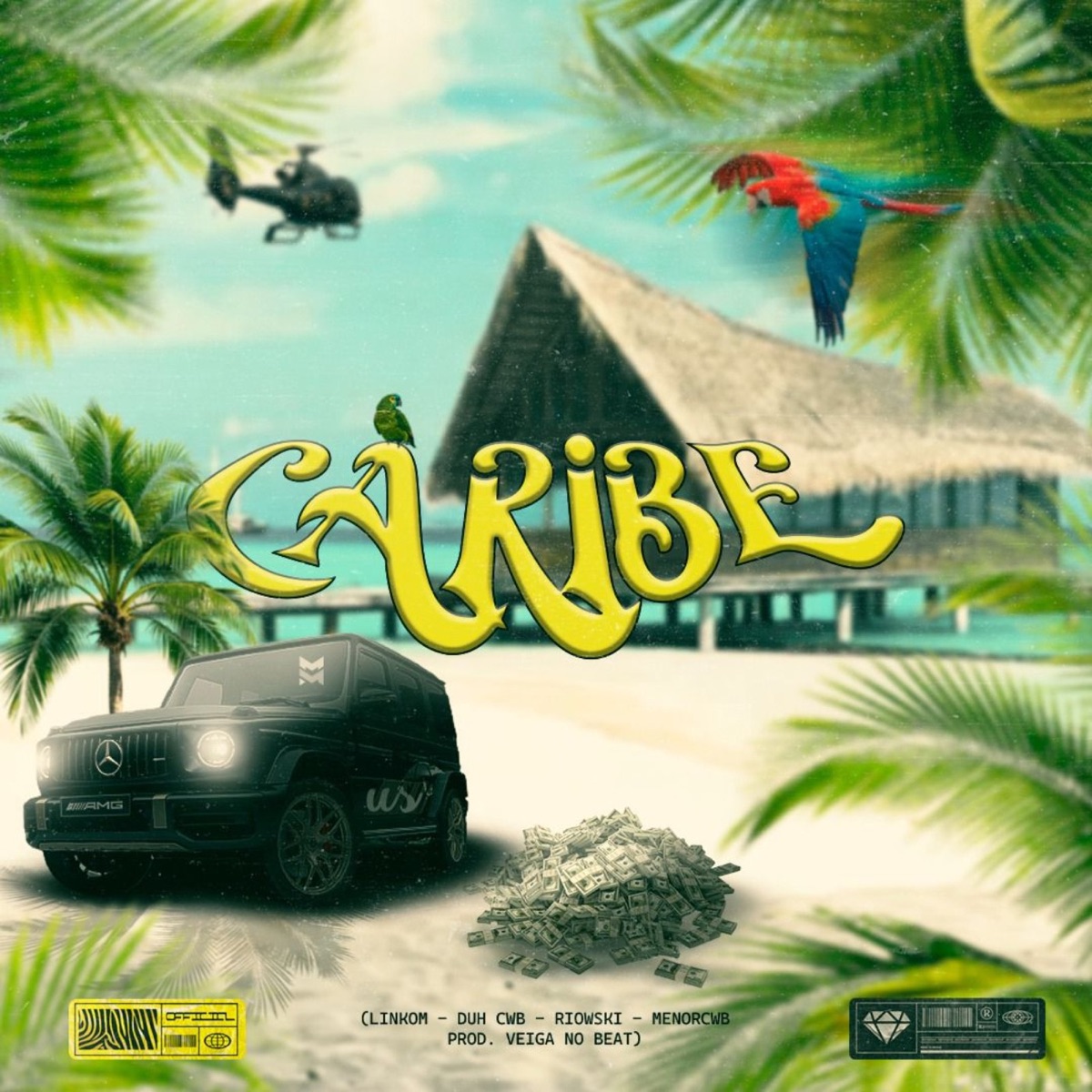 CARIBE (feat. MC Menor Da CWB) - Single by Mc Duh Cwb, RIOWSKI MC, DJ Veiga no Beat & MC LINKOM OFICIAL album cover