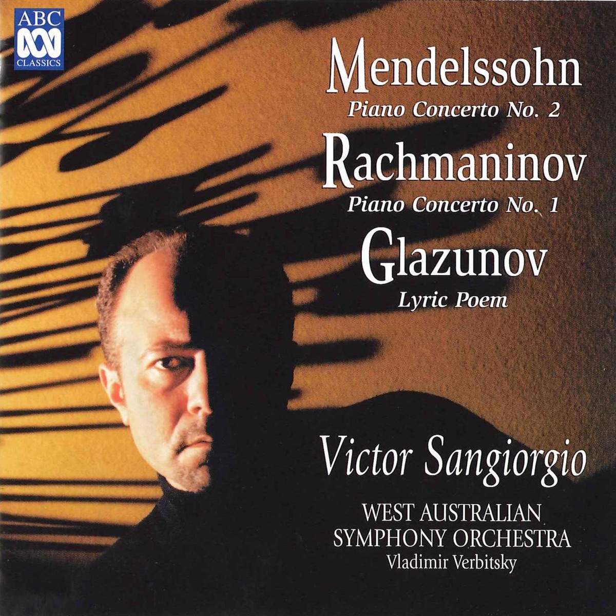Mendelssohn - Rachmaninoff - Glazunov by Victor Sangiorgio, West Australian Symphony Orchestra & Vladimir Verbitsky album cover