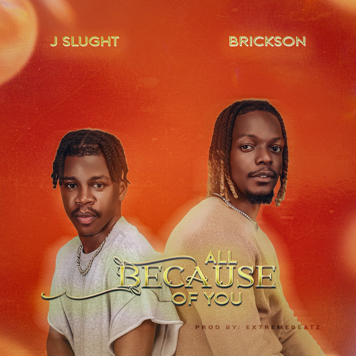 All Because of  You (feat. BRICKSON) - Single by J Slught album cover