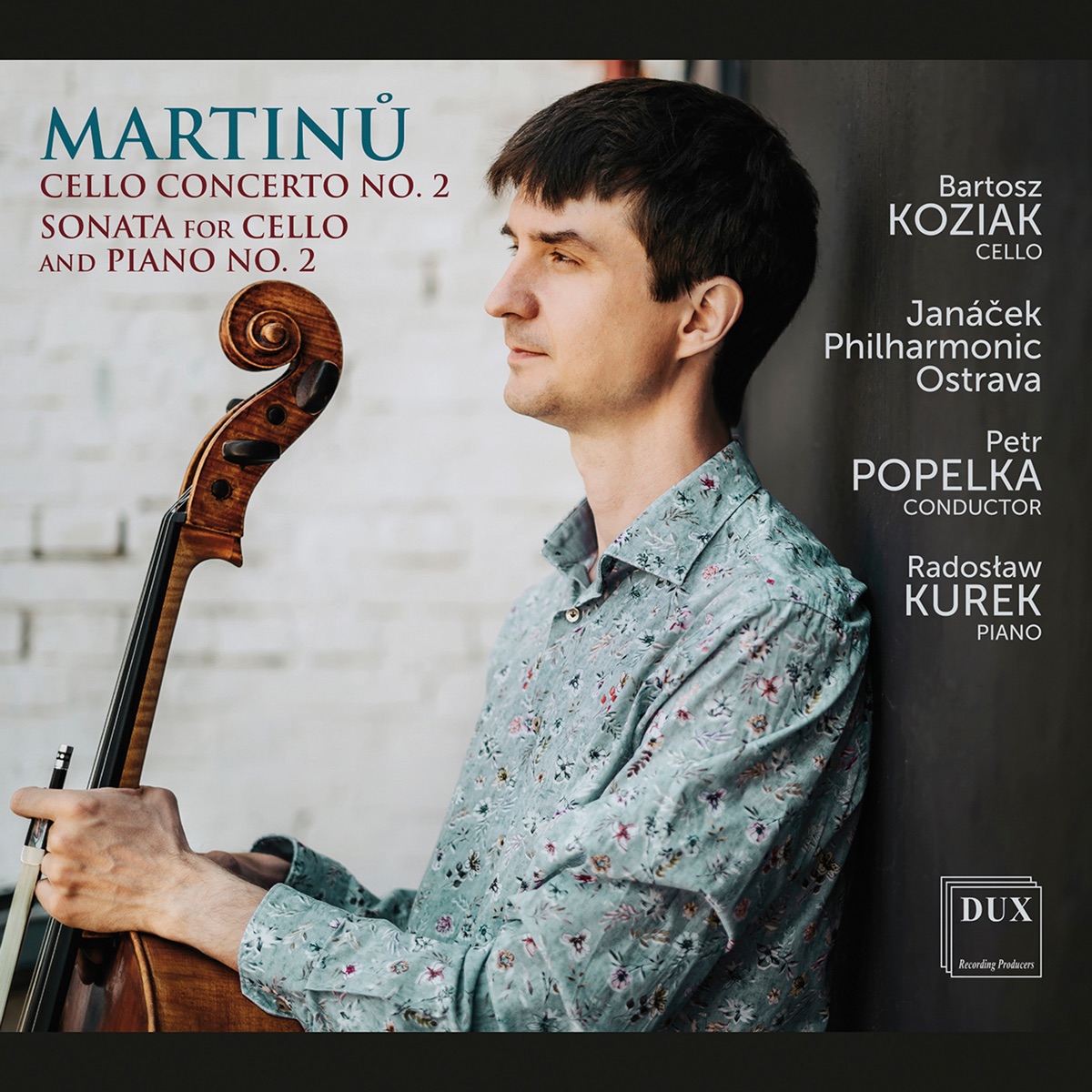 Martinů: Cello Concerto No. 2, H. 304 & Cello Sonata No. 2, H. 286 by Bartosz Koziak, Radoslaw Kurek, Janáček Philharmonic Orchestra & Petr Popelka album cover