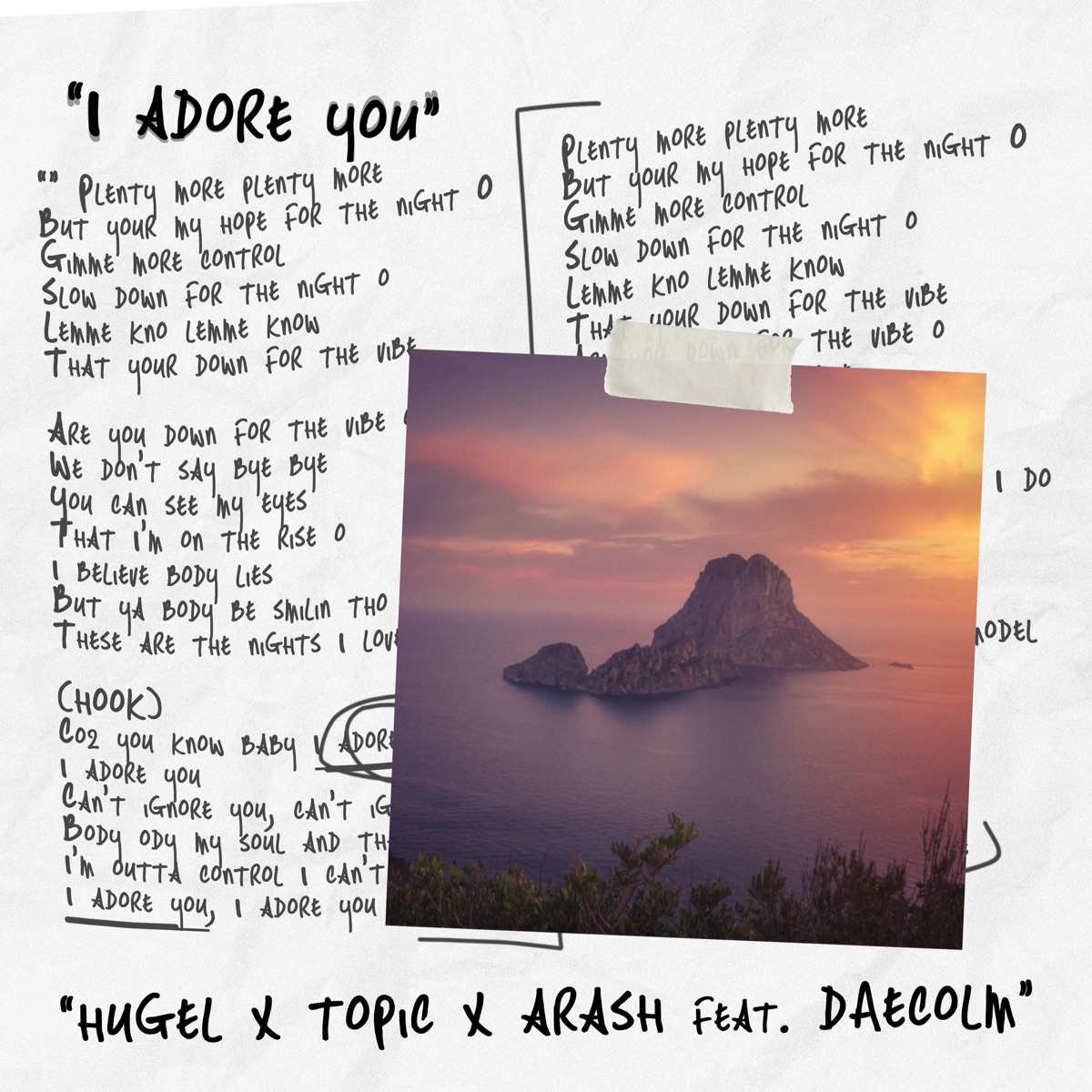 I Adore You (feat. Daecolm) - Single by HUGEL, Topic & Arash album cover