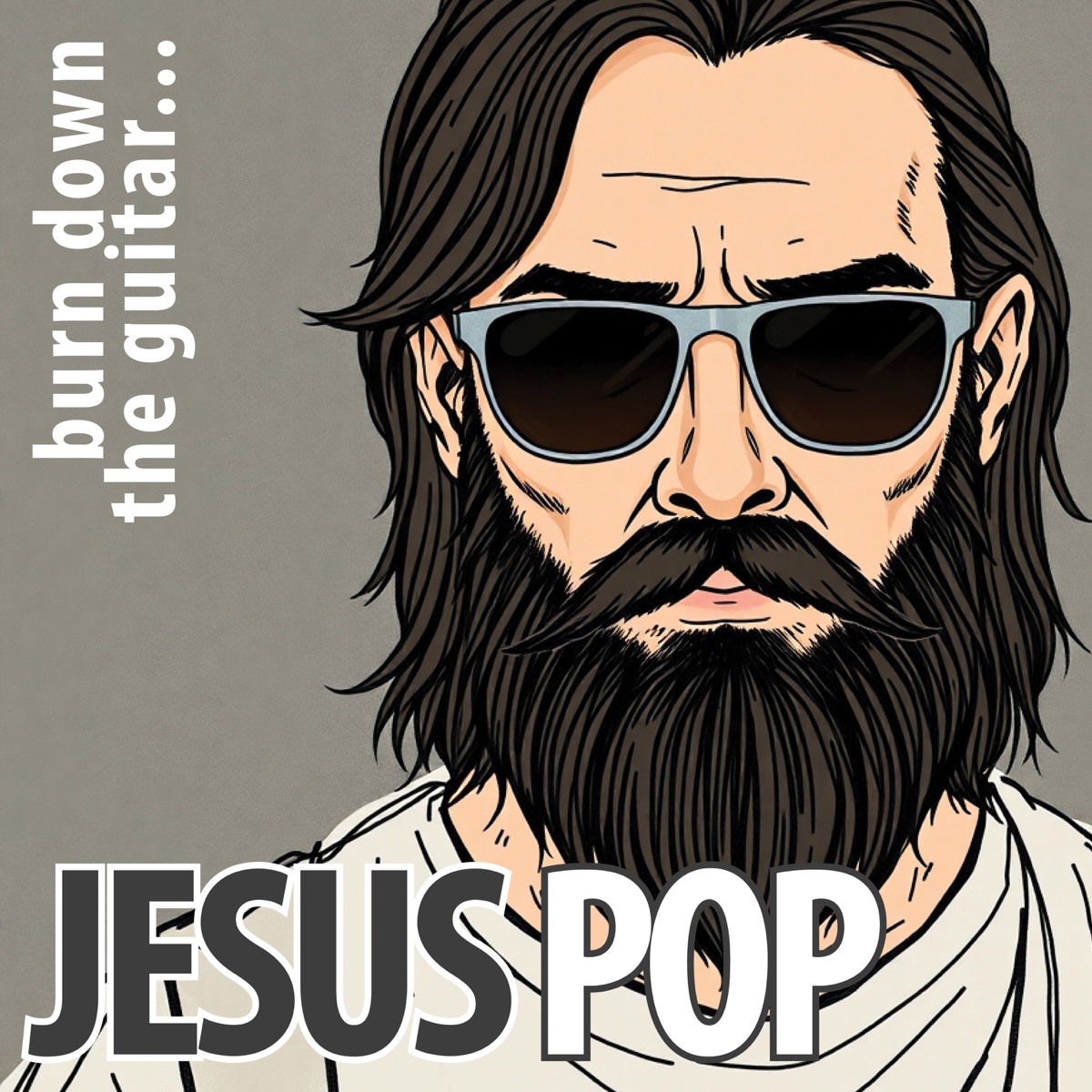 burn down the guitar by Jesus Pop album cover