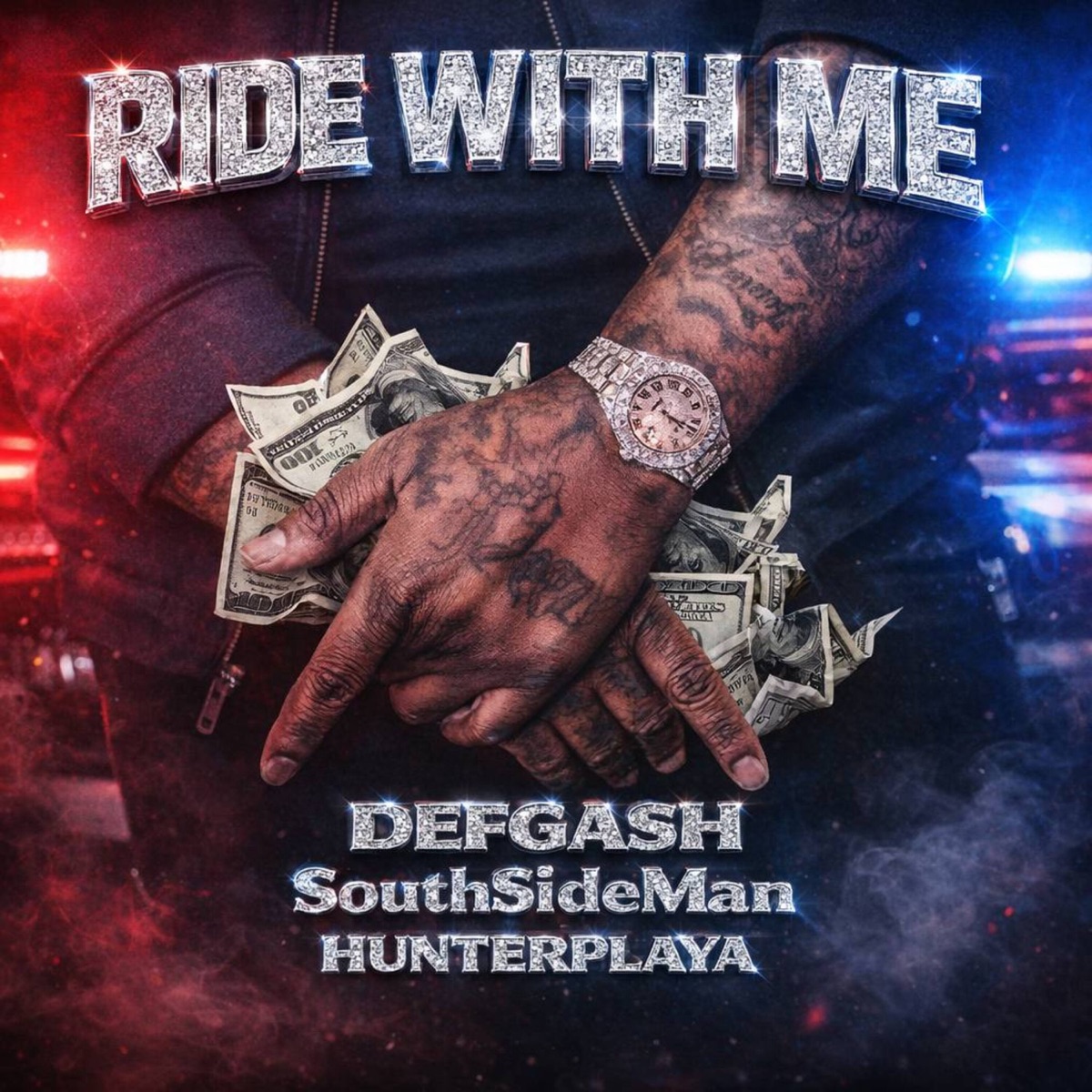 RIDE WITH ME - Single by DEFGASH, SouthSideMan & HUNTERPLAYA album cover