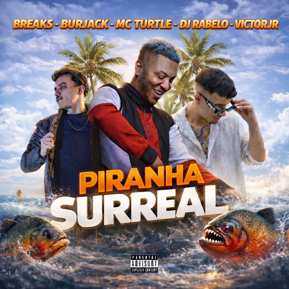 Piranha Surreal (feat. Victor JR) - Single by Breaks Music, Burjack, DJ Rabelo & MC TURTLE album cover