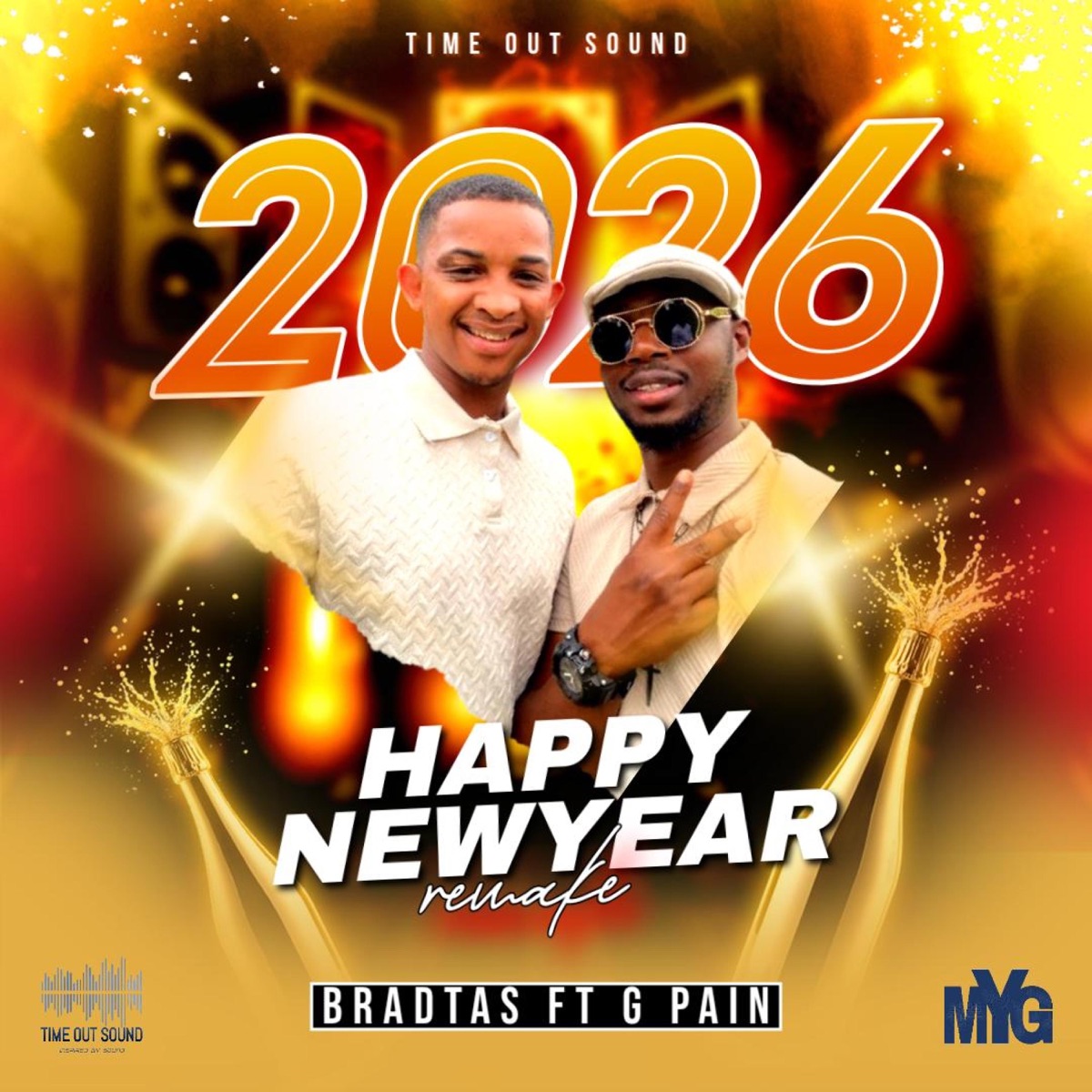 Happy New Year (feat. G Pain) [Remake] - Single by Bradtas album cover