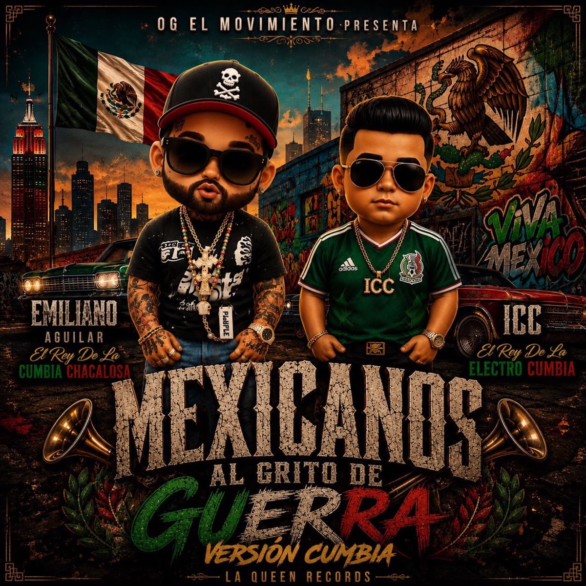 Mexicanos Al Grito De Guerra (Versión Cumbia Urbana) - Single by icc, Emiliano Aguilar & OG El Movimiento album cover