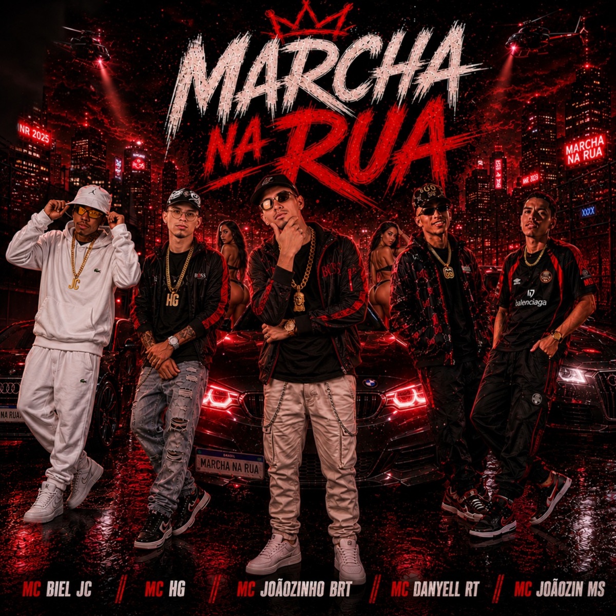 Marcha Na Rua (feat. DJ TX BEATS & DJ IGU BEATS) - Single by MC HG, Mc Joãozinho BRT, MC Biel JC, MC Danyell RT & MC JOAÕZIN MS album cover