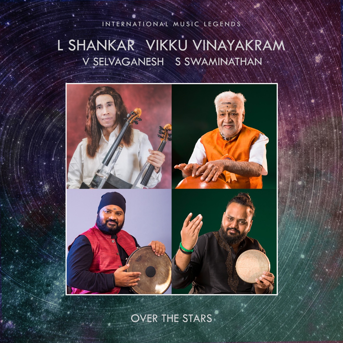 Over The Stars by L. Shankar album cover