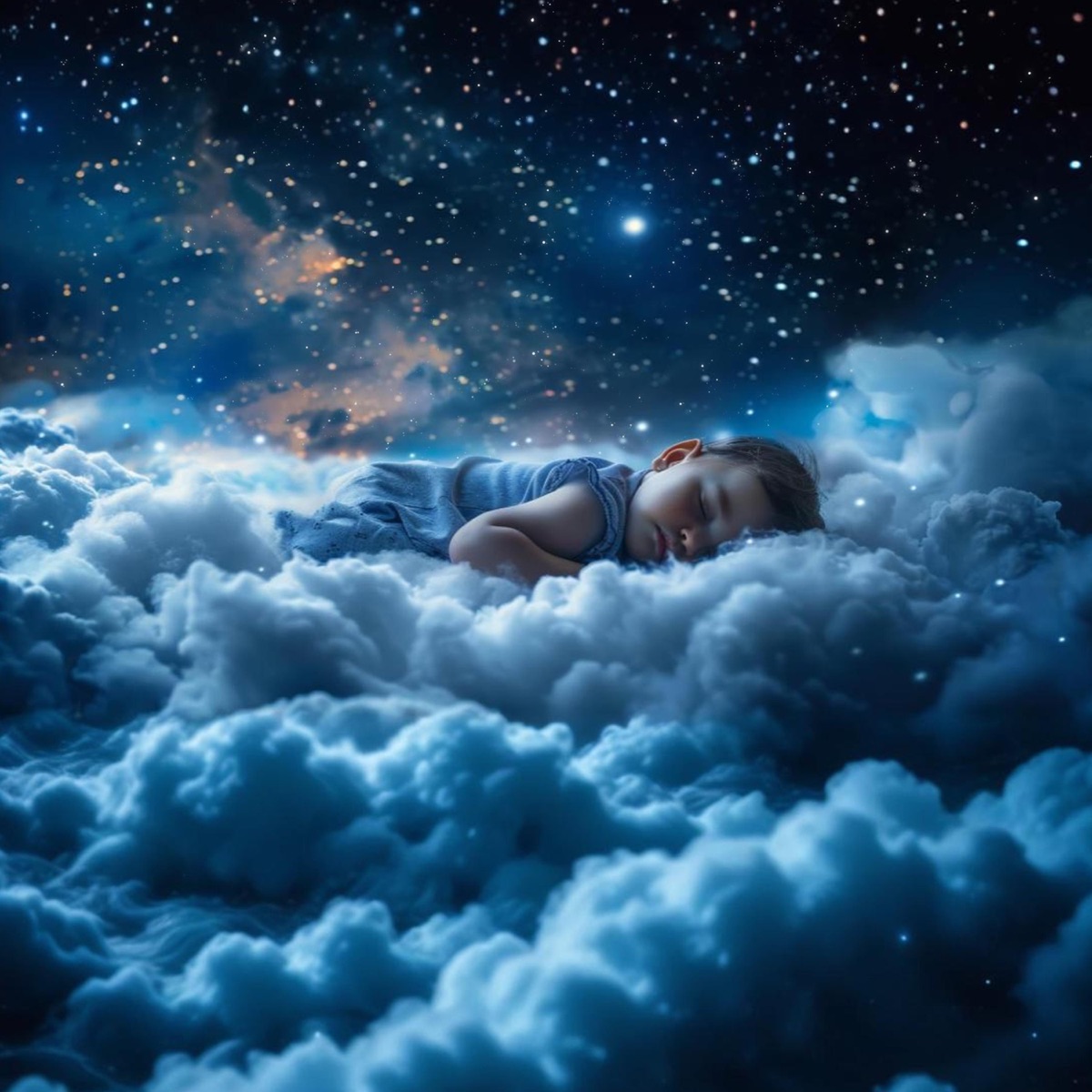 Angelic Lullabies for Babies: Baby’s Cosmic Dream for Deep and Peaceful Sleep by Baby Lullaby Academy & Frequencies Solfeggio album cover artwork