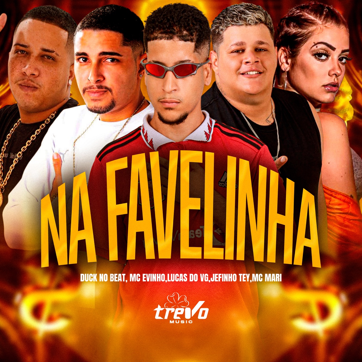Na Favelinha (feat. MC Mari) - Single by MC Evinho, Lucas do vg & Jeffinho Tey album cover