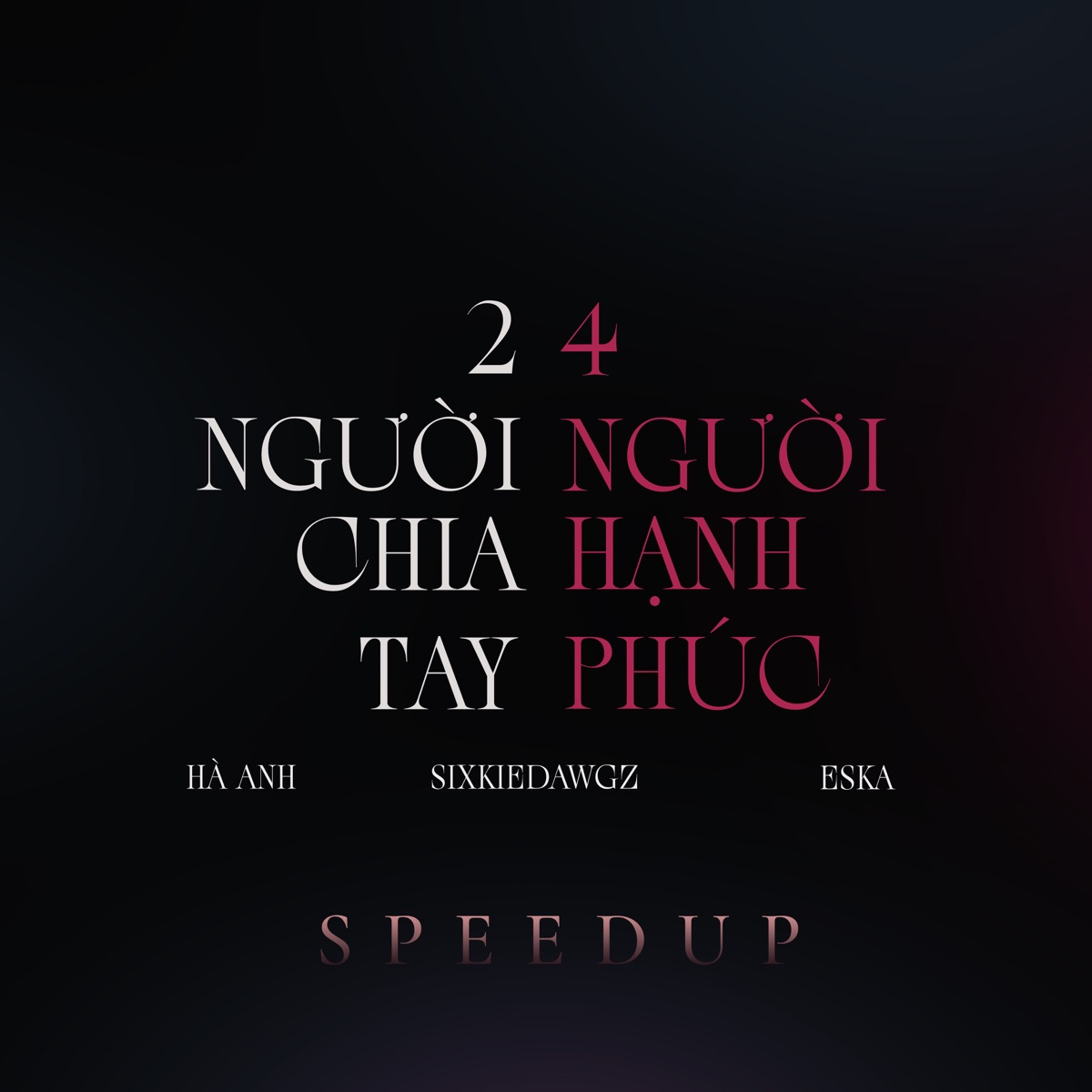 2 Người Chia Tay 4 Người Hạnh Phúc (Speedup) - Single by Ha Anh, Sixkie Dawgz & Eska album cover