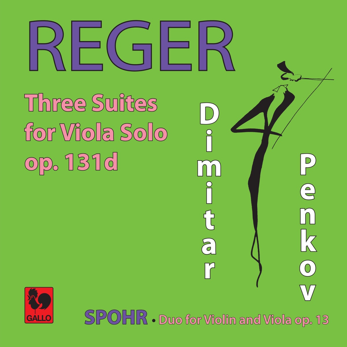 Reger: 3 Suites for Solo Viola, Op. 131d - Spohr: Duet for Violin and Viola, Op. 13 by Dimitar Penkov album cover