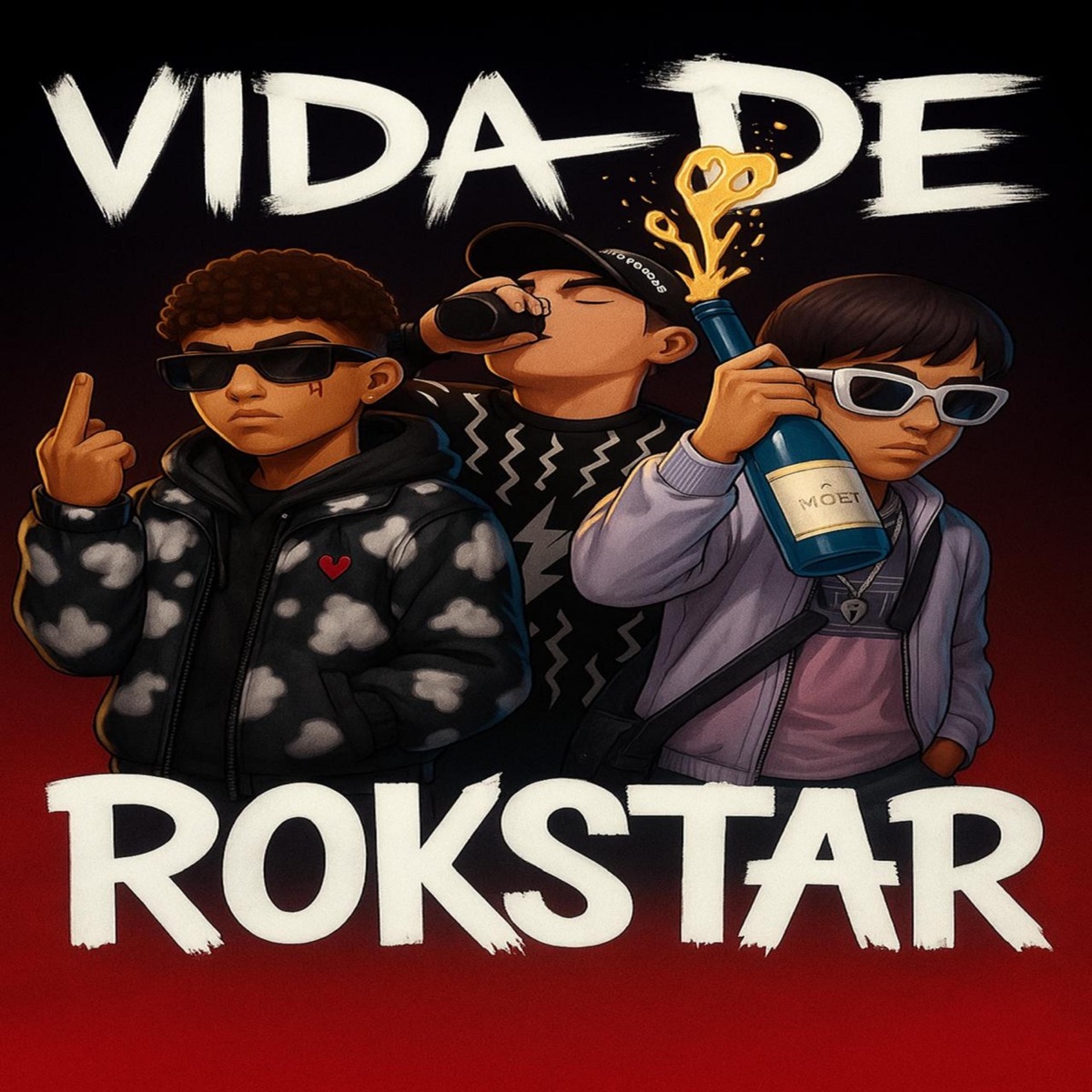 Vida de Rockstar - Single by Carlos Tellez, Haro & Favela Mtz album cover