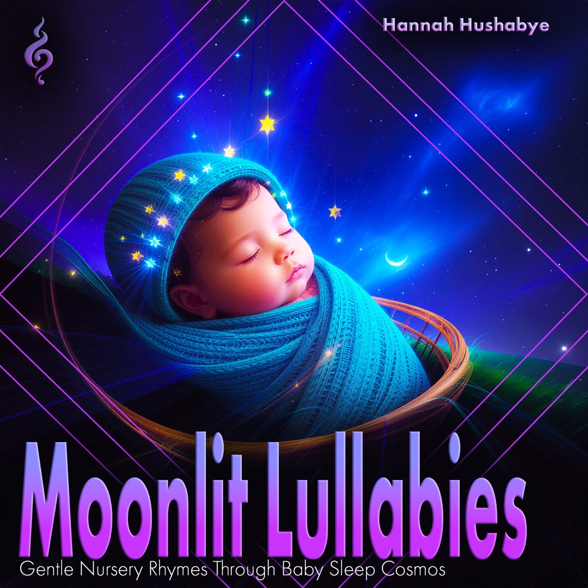 Moonlit Lullabies: Gentle Nursery Rhymes Through Baby Sleep Cosmos by Hannah Hushabye album cover