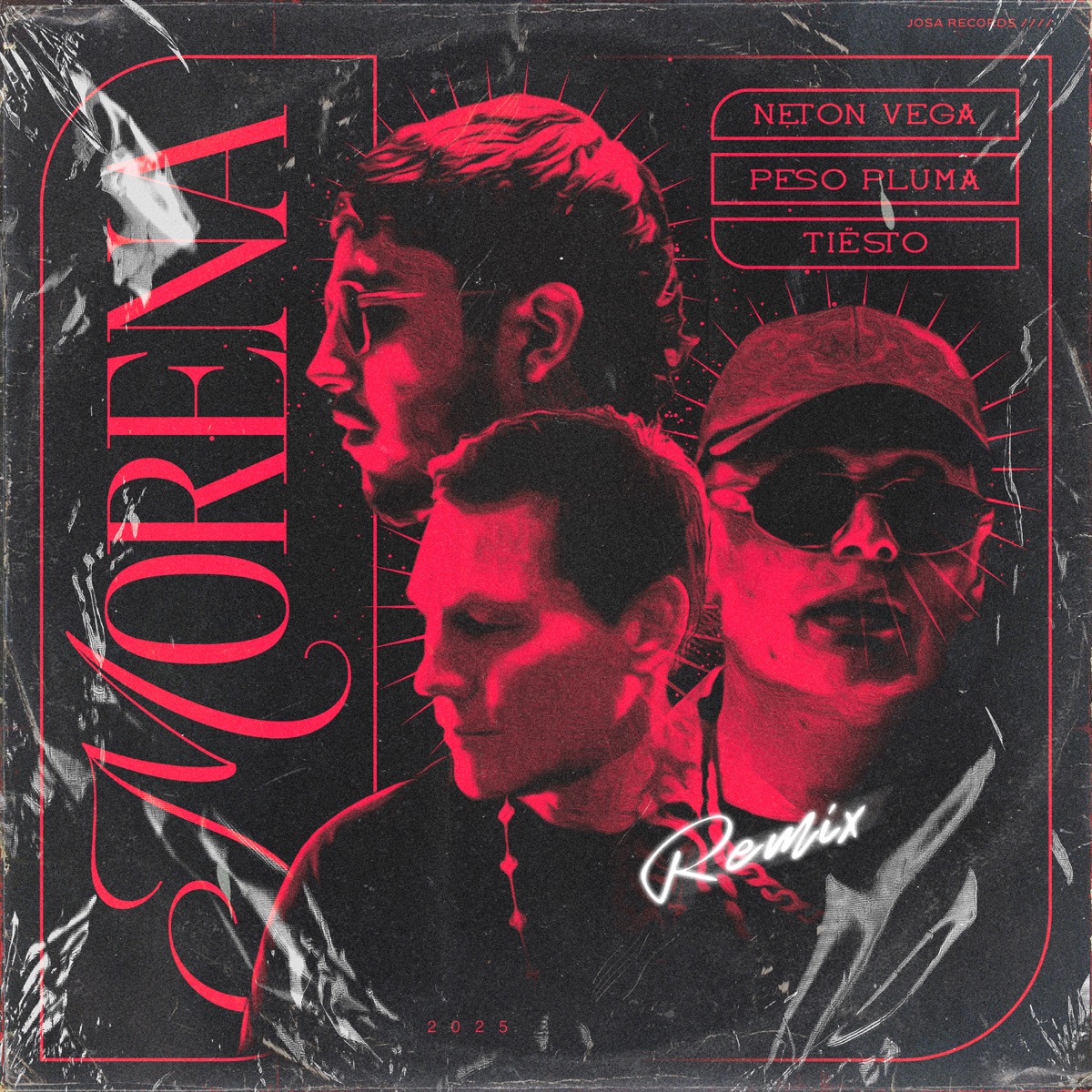 Morena (Remix) - Single by Neton Vega, Peso Pluma & Tiësto album cover artwork