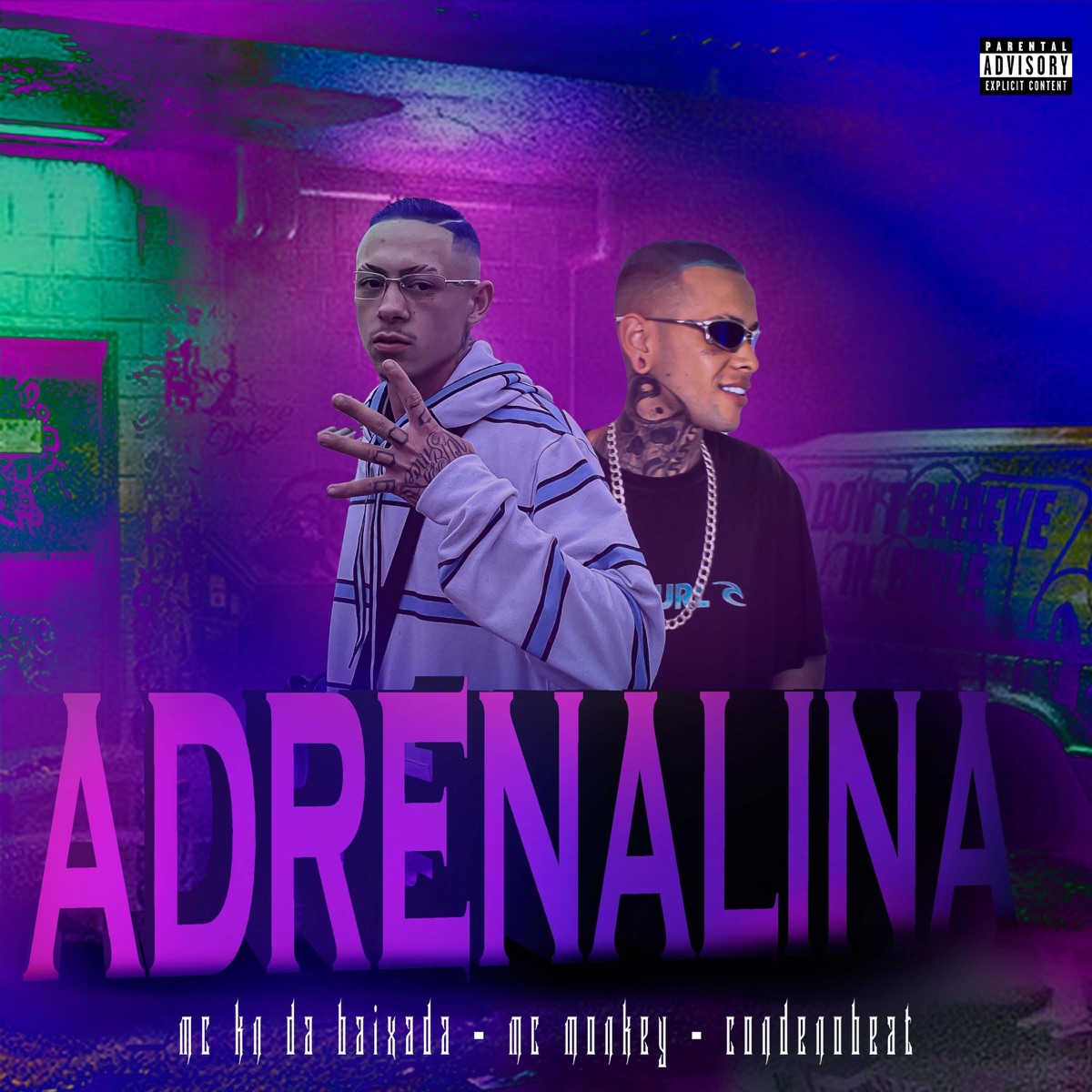 Adrenalina - Single by mc kn da baixada, MC Monkey & condenobeat album cover