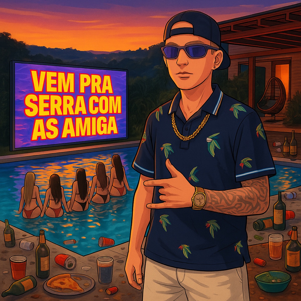 Vem Pra Serra Com as Amiga - Single by Dj Bg Da Serra, Mc Dudu Sk, Mc Gordinho do Catarina & Mc Duzin album cover