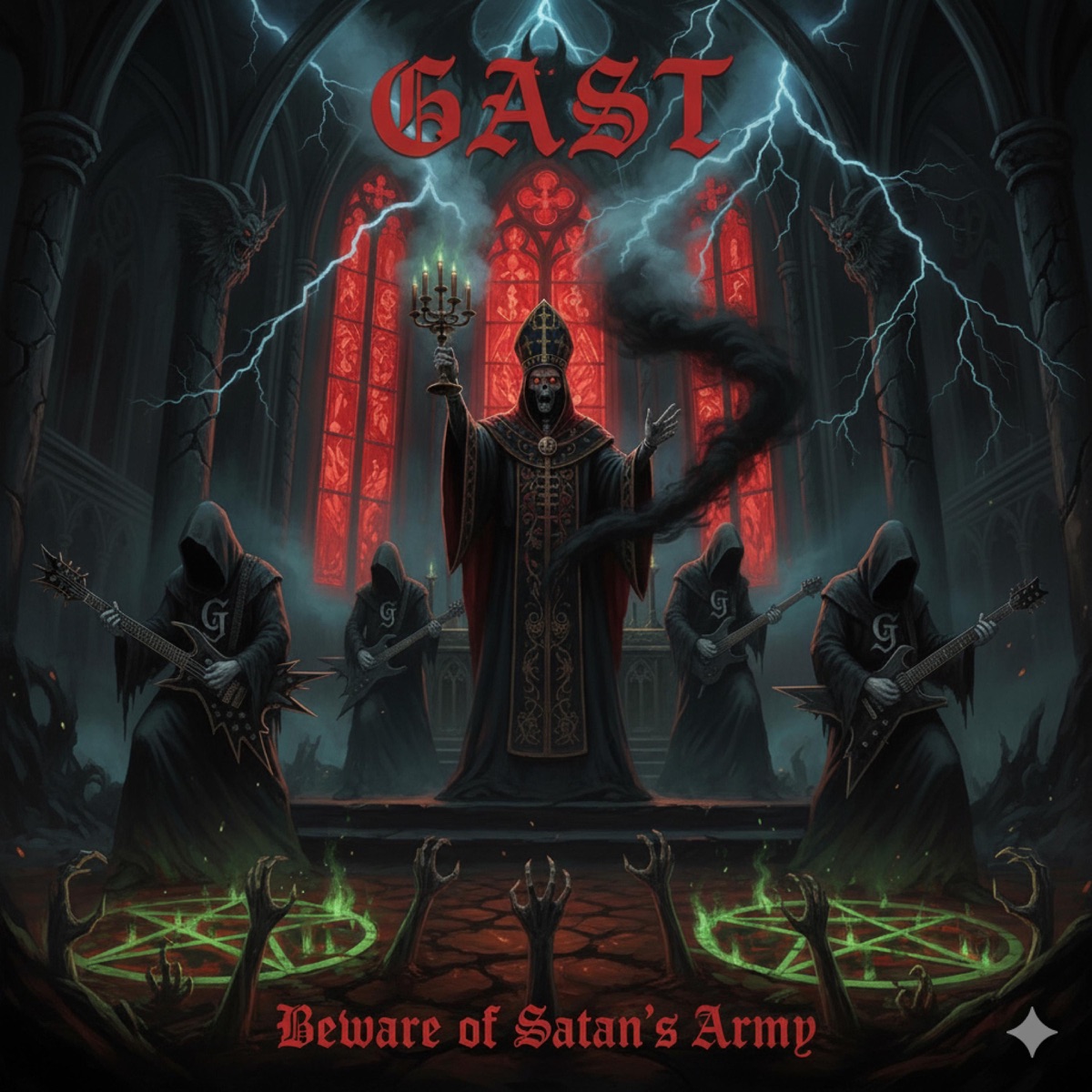 Beware Of Satan's Army (feat. Gast) - EP by HillBillydajsing Music Collective album cover