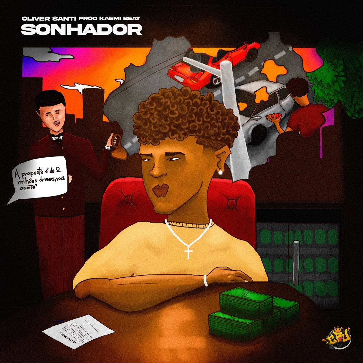 Sonhador - Single by Oliver Santi album cover