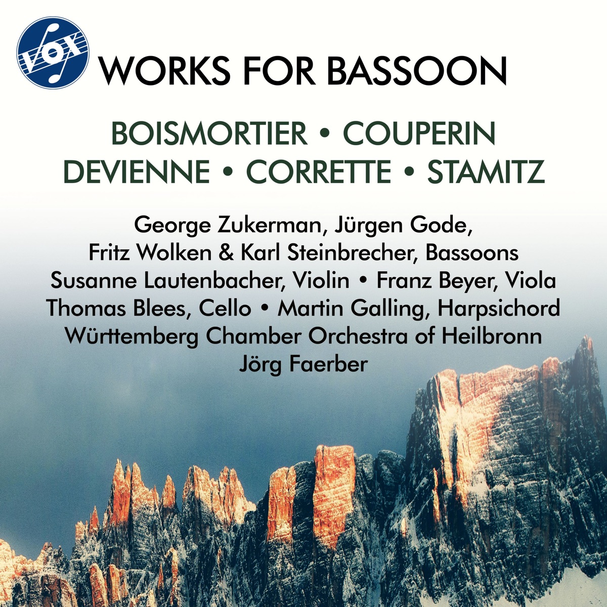 Boismortier, Couperin & Others: Works for Bassoon by George Zukerman & Jürgen Gode album cover