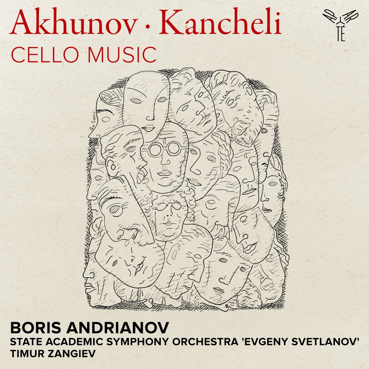 Cello Music - Akhunov, Kancheli by Boris Andrianov, State Academic Symphony Orchestra of Russia Evgeny Svetlanov & Timur Zangiev album cover