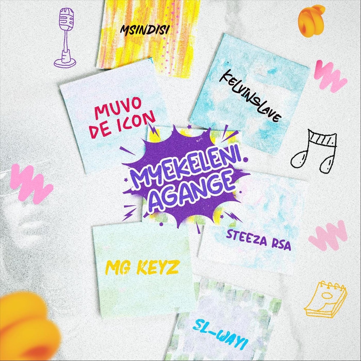 Myekeleni Agange (feat. Kelvinslave, Mg Keyz, Steeza Rsa, Msindisi & Sl-Wayi) - Single by Muvo De Icon album cover