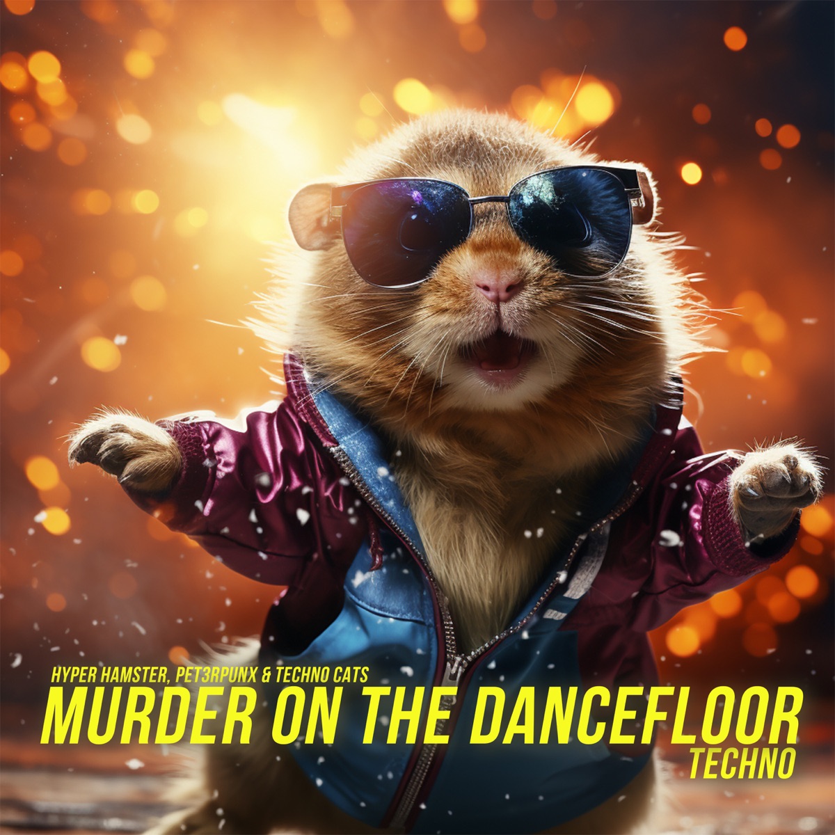 Murder On The Dancefloor (Techno) - Single by Hyper Hamster, PET3RPUNX & Techno Cats album cover