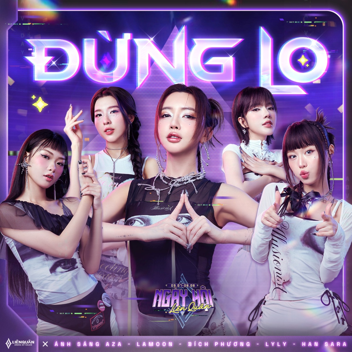 ĐỪNG LO (Ngày Hội Liên Quân 2025) [feat. LAMOON, Ánh Sáng AZA, Han Sara & LyLy] - Single by Bích Phương album cover