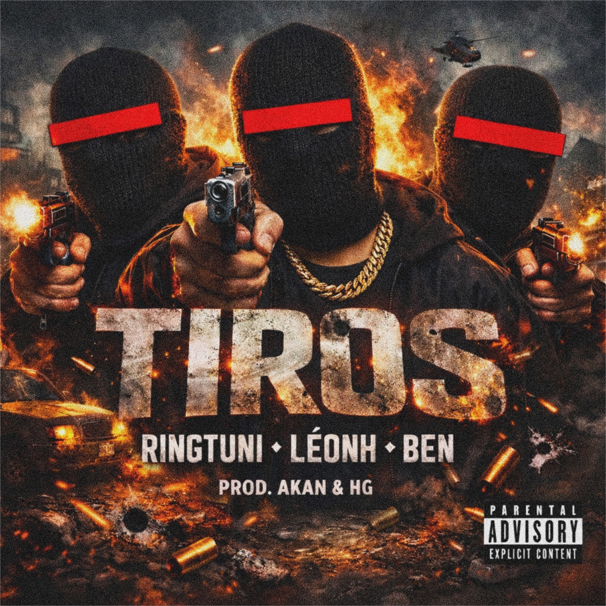 Tiros - Single by RINGTUNI, LEO NH & Jovem Ben album cover