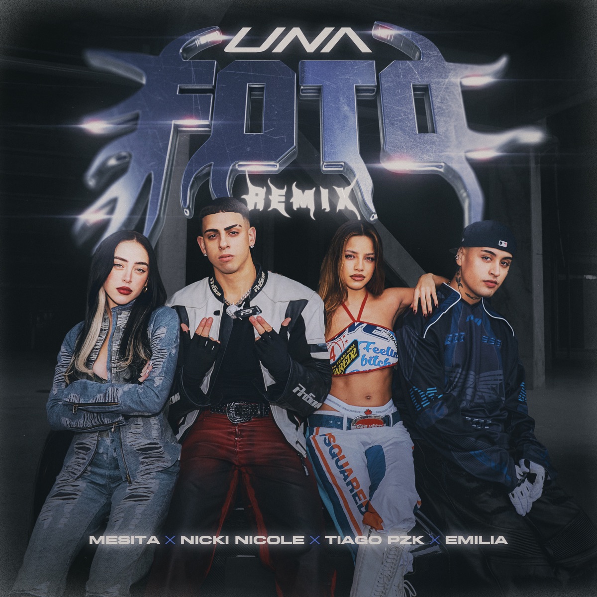 Una Foto Remix (feat. Emilia) - Single by Mesita, NICKI NICOLE & Tiago PZK album cover
