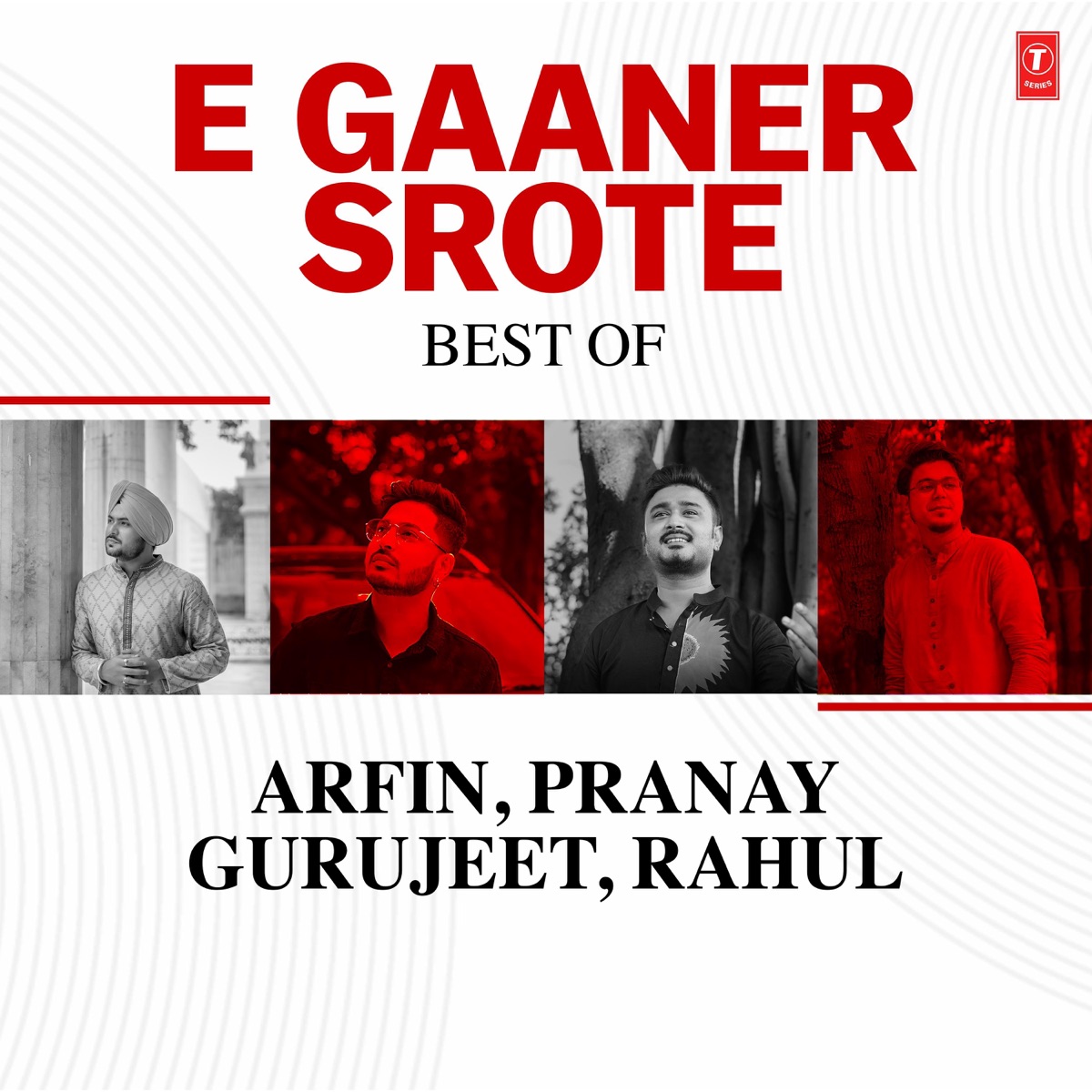 E Gaaner Srote Best Of Arfin, Pranay, Gurujeet,Rahul - EP by Pranay Majumder, Arfin Rana, Gurujeet Singh & Rahul Dutta album cover
