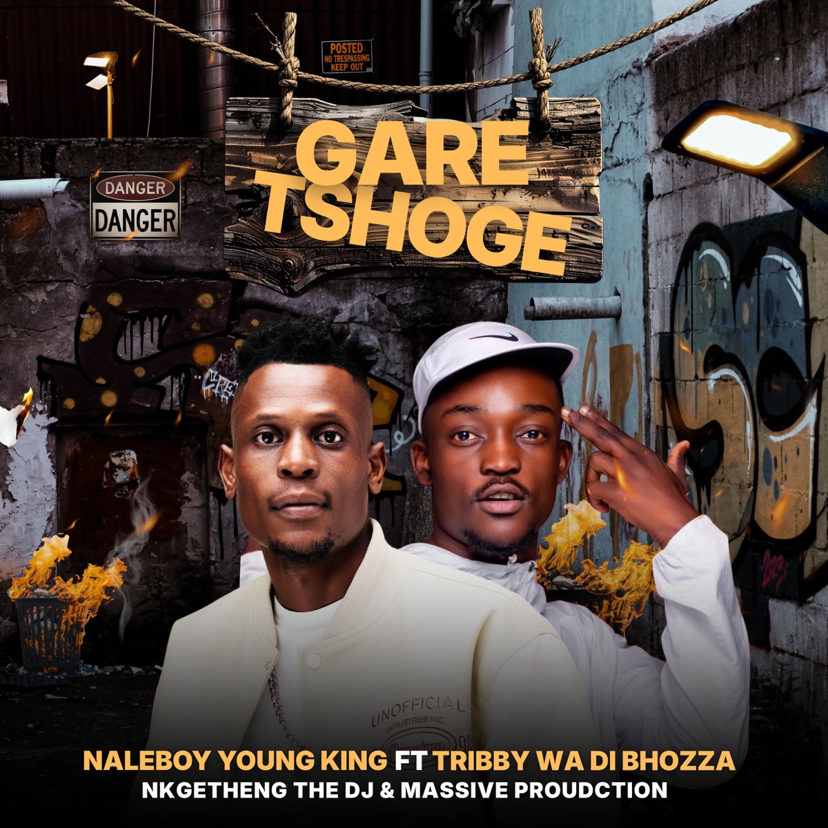 Ga re tshoge (feat. Nkgetheng The DJ & Massive Productions) - Single by Naleboy Young King & Tribby Wadi Bhozza album cover