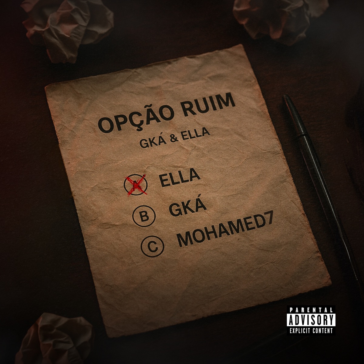 Opção Ruim - Single by GKá, Ella Fran & Mohamed7 album cover