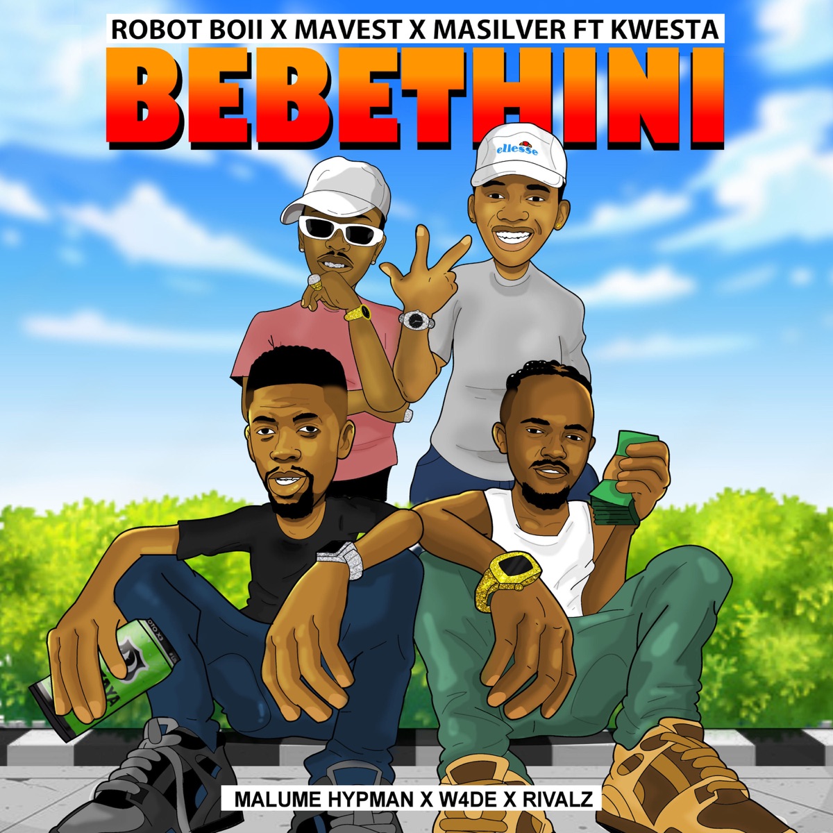 BEBETHINI (feat. Kwesta, Malume Hypeman, W4DE & RIVALZ) - Single by Robot Boii, Mavest & Masilver album cover