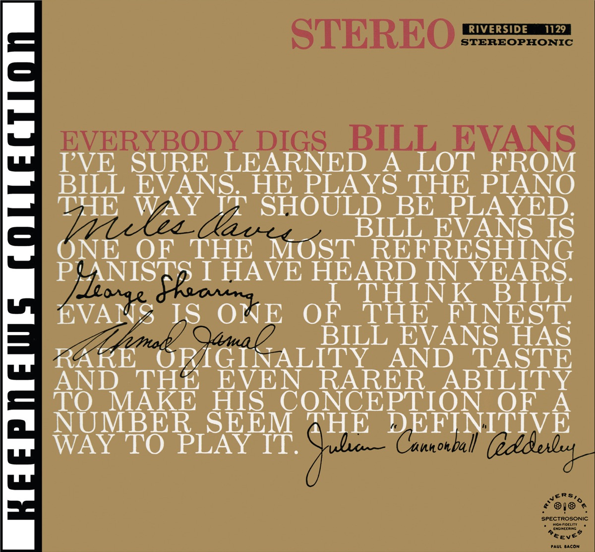 Everybody Digs Bill Evans (Keepnews Collection) by Bill Evans album cover